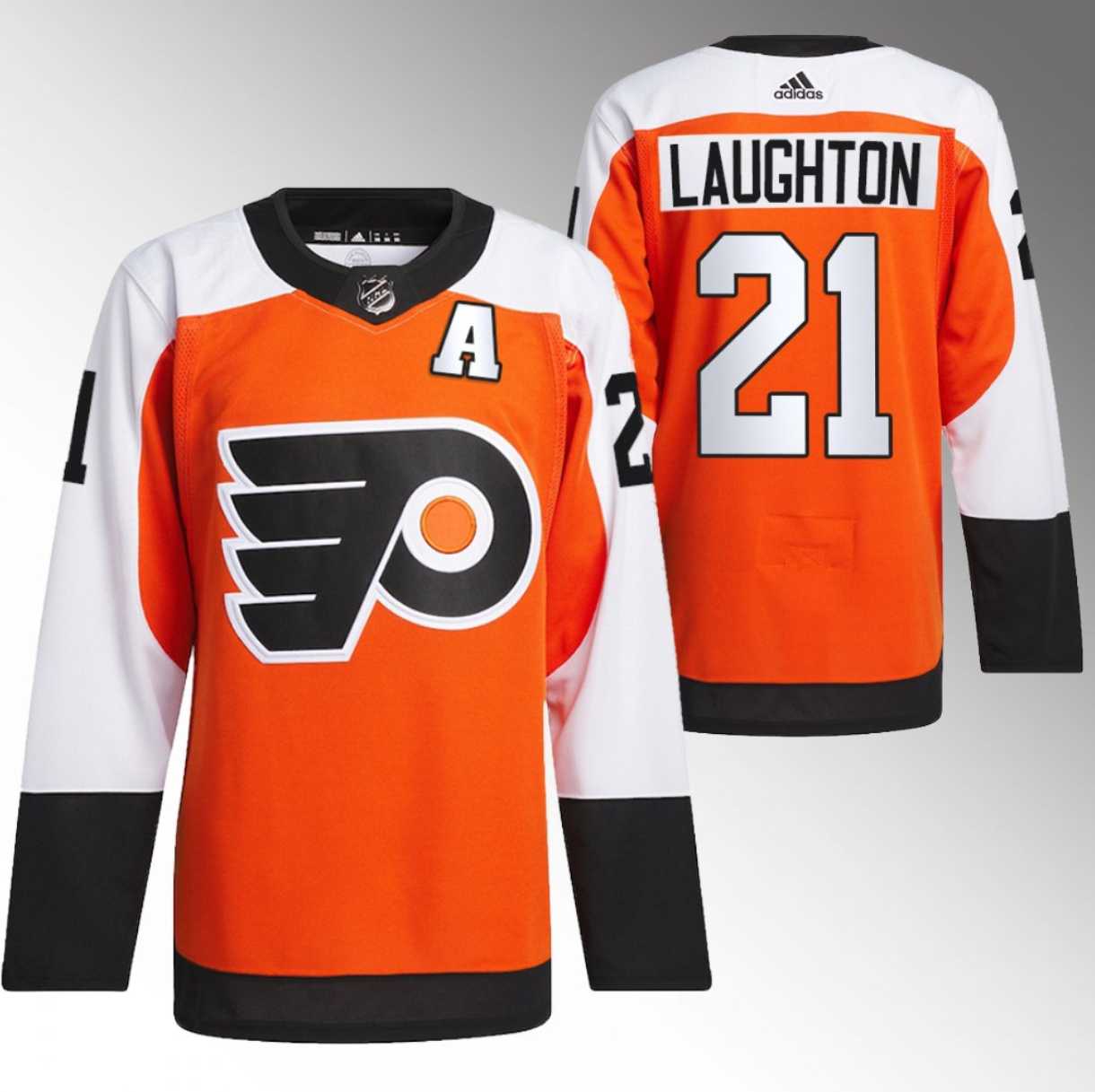 Men%27s Philadelphia Flyers #21 Scott Laughton 2023-24 Orange Stitched Jersey Dzhi